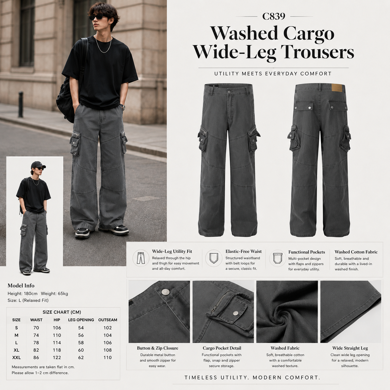 Washed Cargo Wide-Leg Trousers - C839-size-chart.png