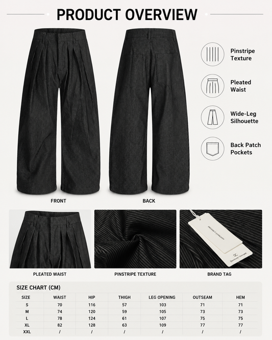 Pinstripe Curved-Leg Tailored Trousers - C957-back.png