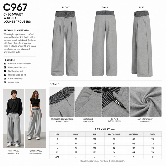 Pleated Wide-Leg Lounge Trousers - C967-front.png