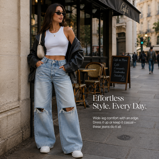 Distressed Light-Wash Wide-Leg Jeans - G60007-front-human.png