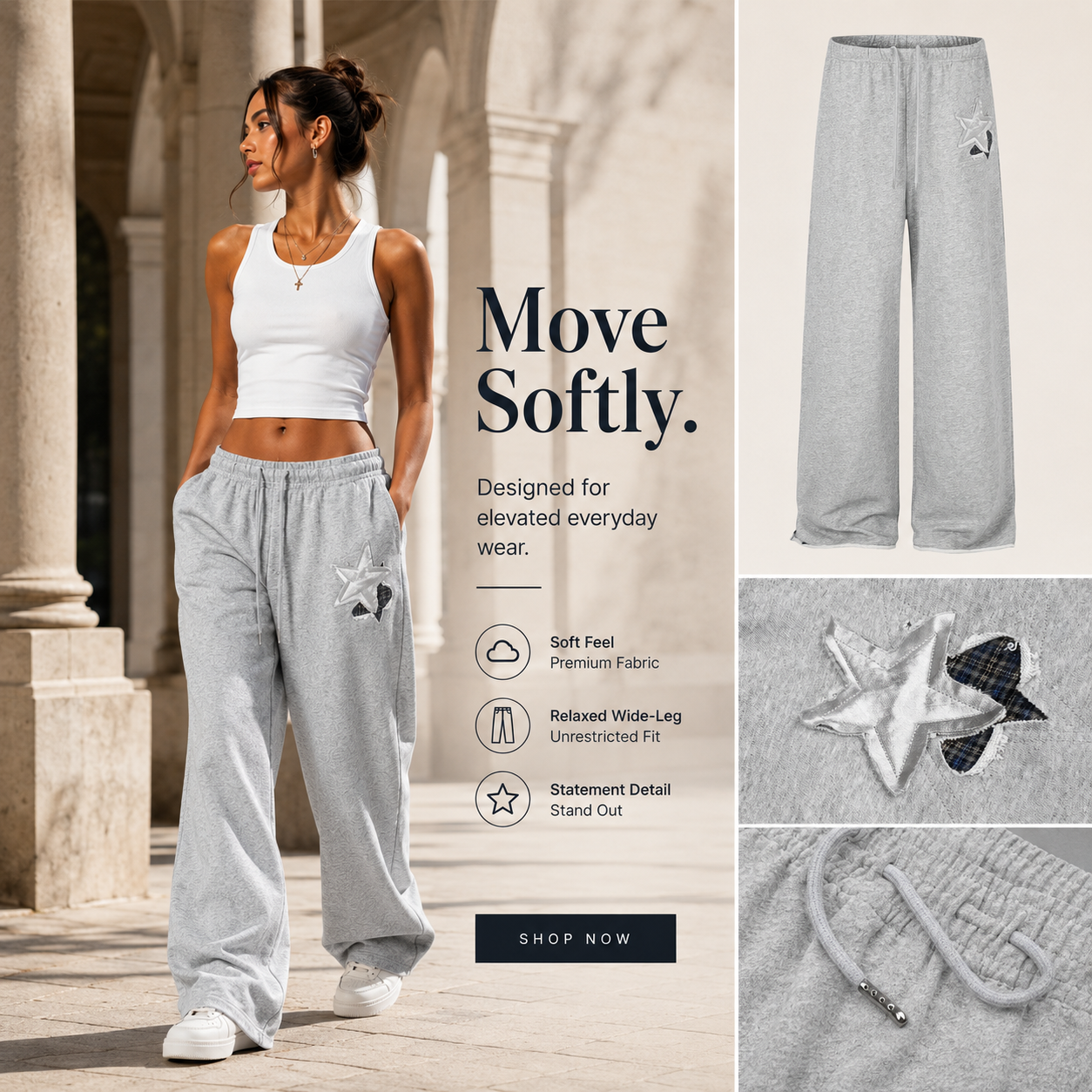 Star Applique Wide-Leg Sweatpants - C1009-back-human.png