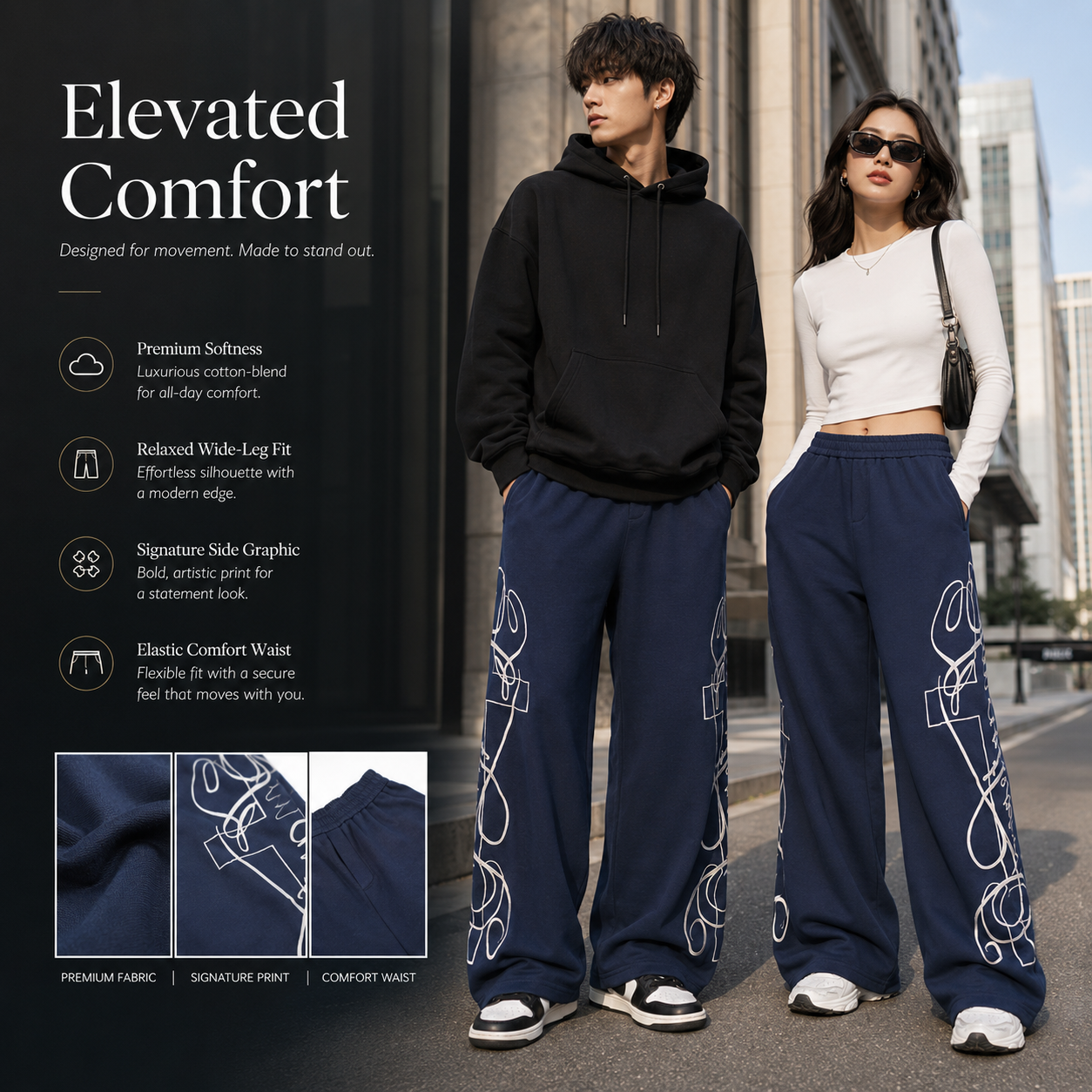 Abstract Graphic Wide-Leg Sweatpants - C1010-back-human.png