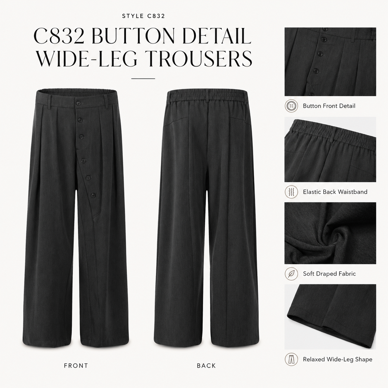 Button Detail Wide-Leg Trousers - C832-side.png