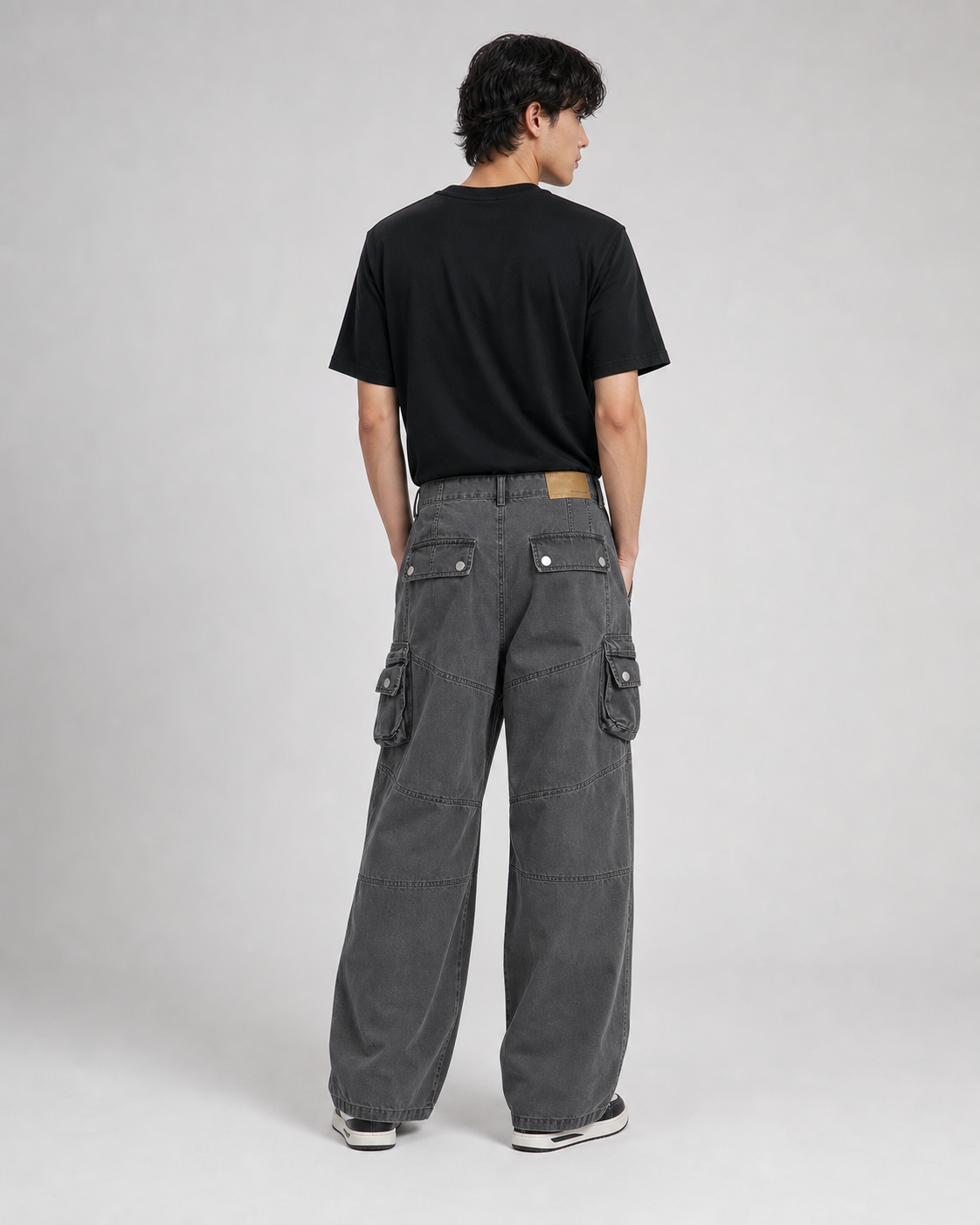 Washed Cargo Wide-Leg Trousers - C839-back-human-v1.png