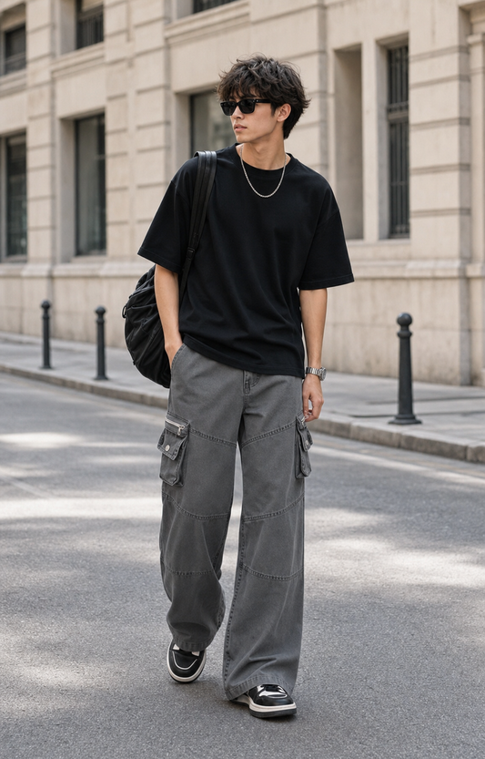 Washed Cargo Wide-Leg Trousers - C839-main-human-v1.png