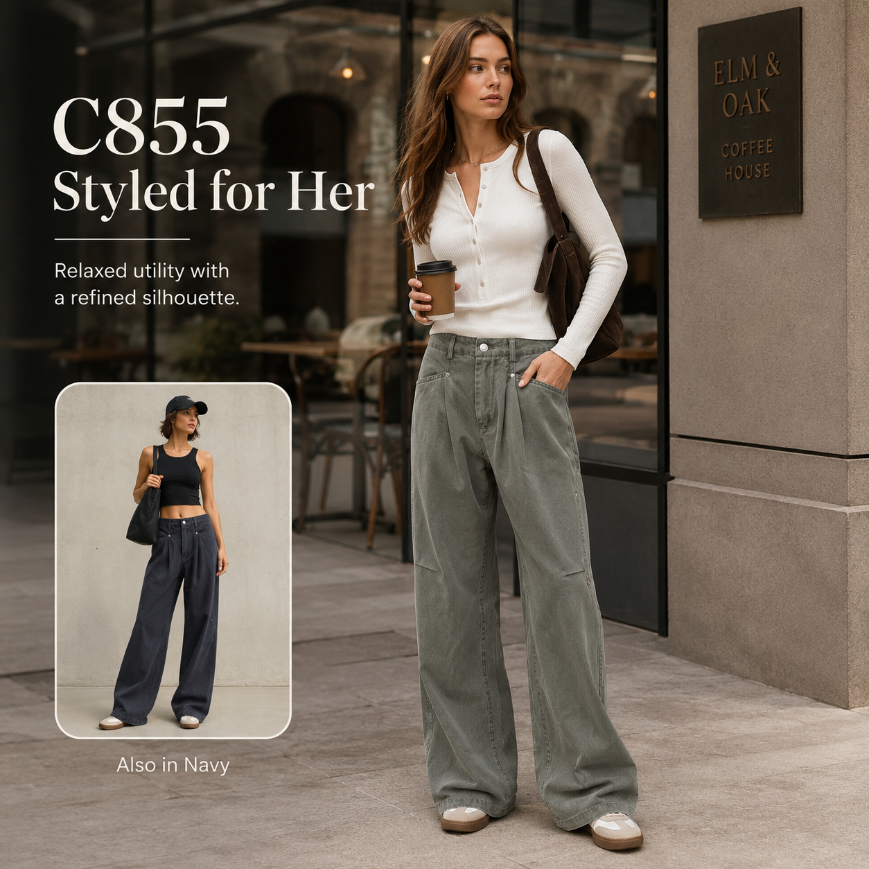 Washed Wide-Leg Utility Trousers - C855-back.png