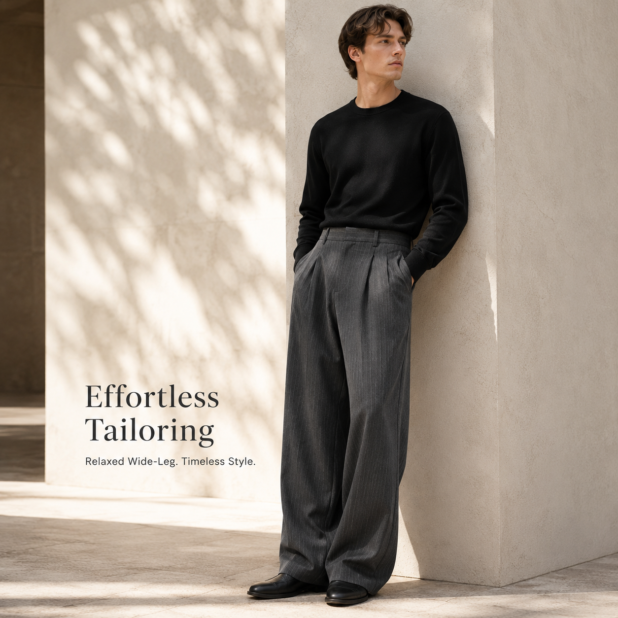 Pinstripe Wide-Leg Tailored Trousers - C923-main-human.png