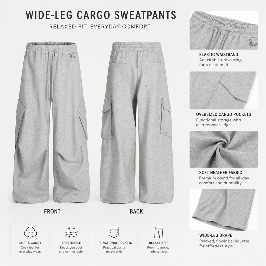 Relaxed Cargo Wide-Leg Sweatpants - C930-back.png