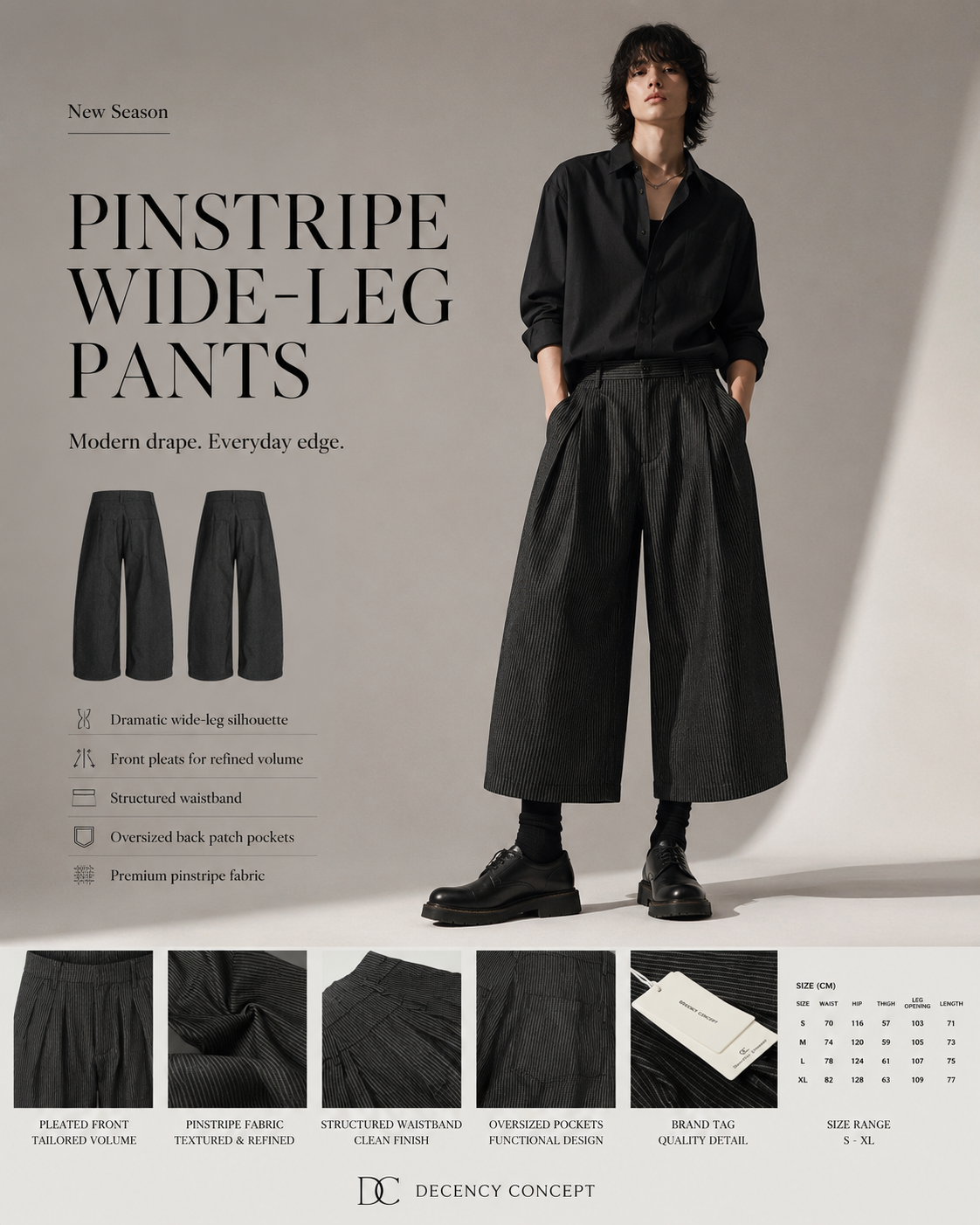 Pinstripe Curved-Leg Tailored Trousers - C957-main.png
