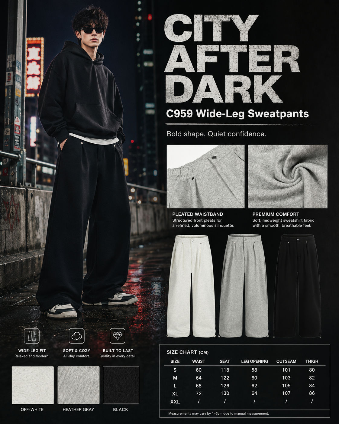 Snap-Detail Pleated Wide-Leg Sweatpants - C959-side-human.png