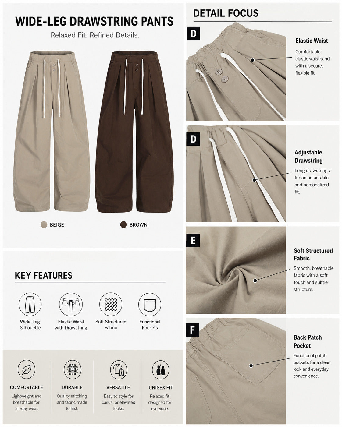 Drawstring Balloon Wide-Leg Pants - C960-detail-waist.jpg