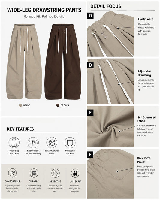 Drawstring Balloon Wide-Leg Pants - C960-detail-waist.jpg