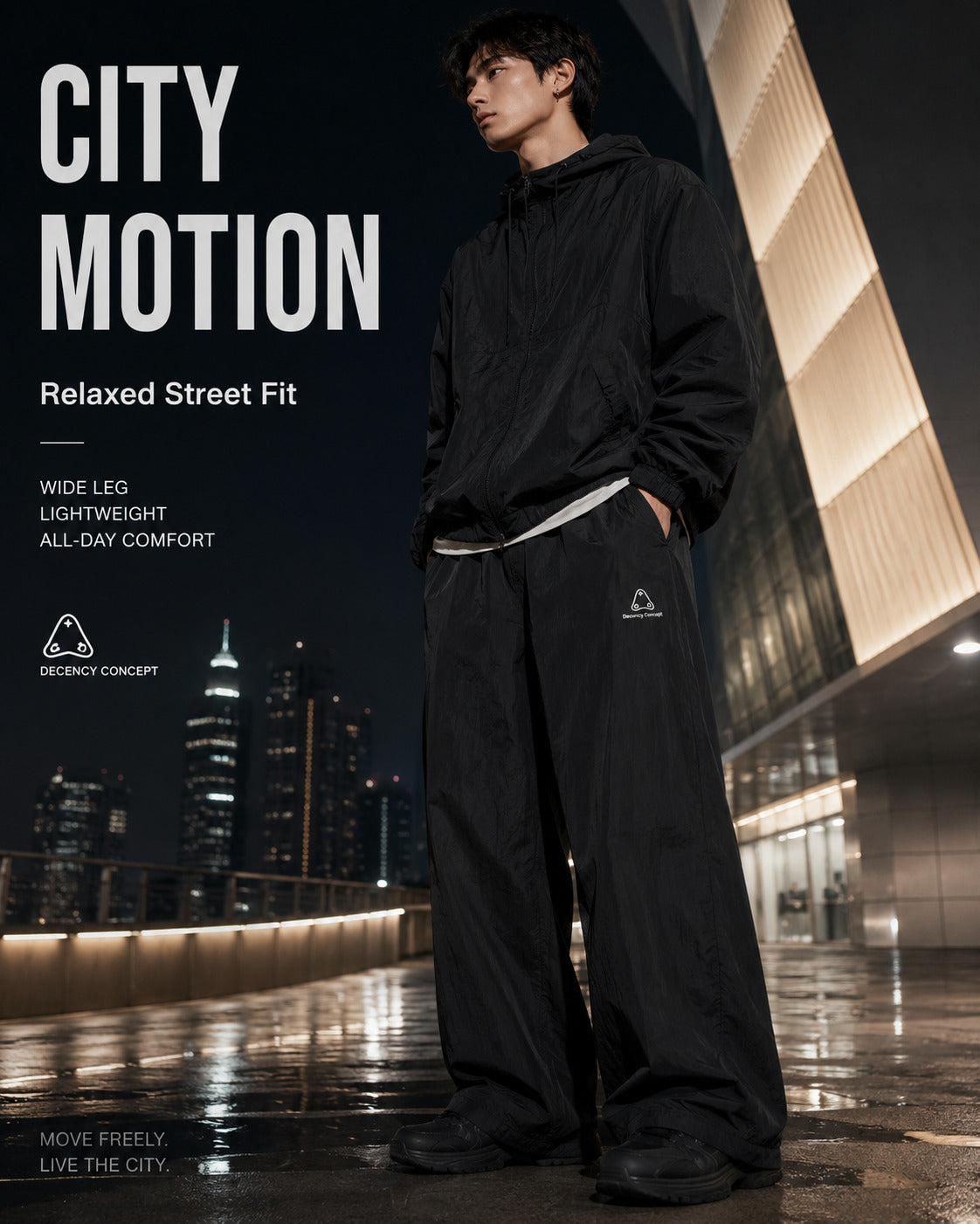 Lined Logo-Detail Wide-Leg Track Pants - C961-side-human.jpg