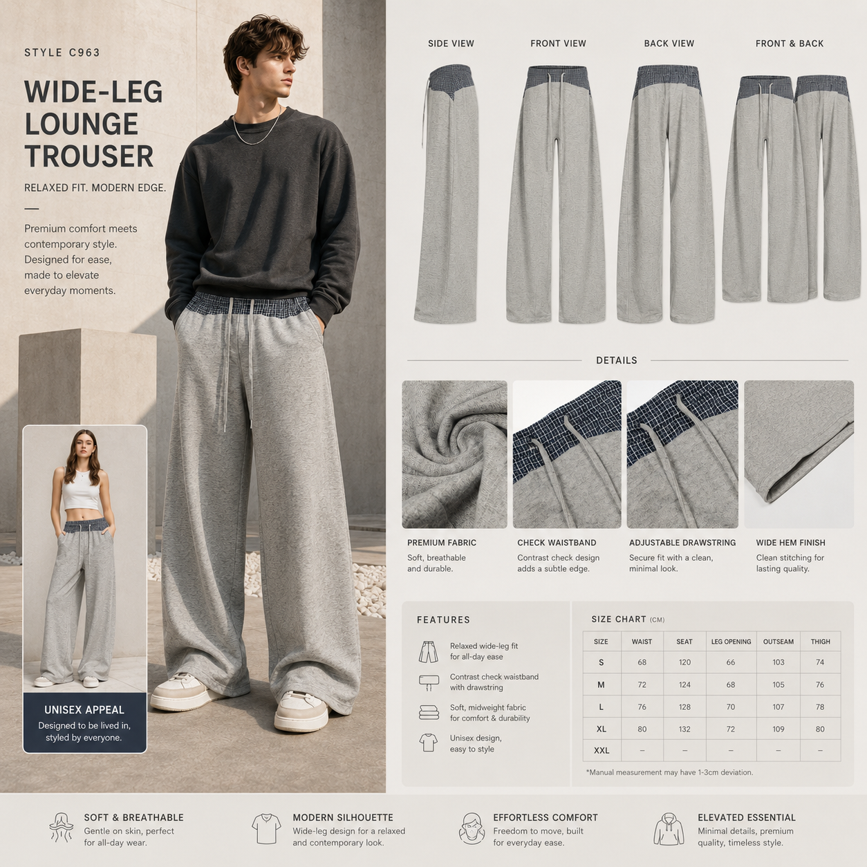 Check-Waist Wide-Leg Lounge Trousers - C963-side.png