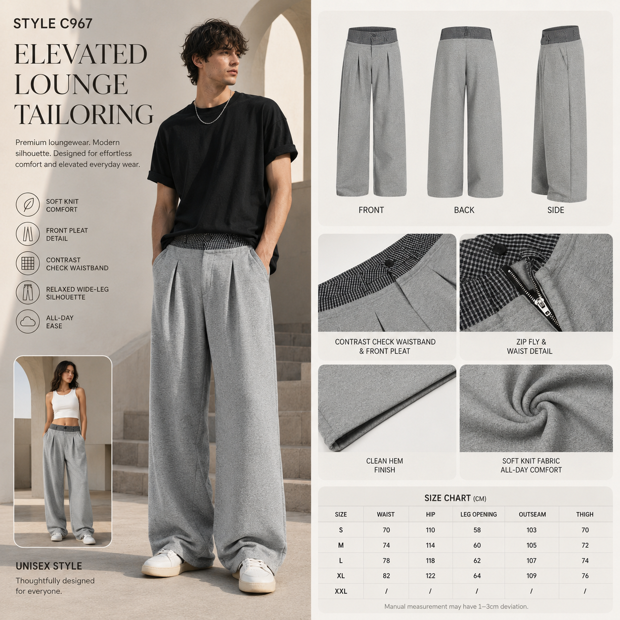 Pleated Wide-Leg Lounge Trousers - C967-back.png