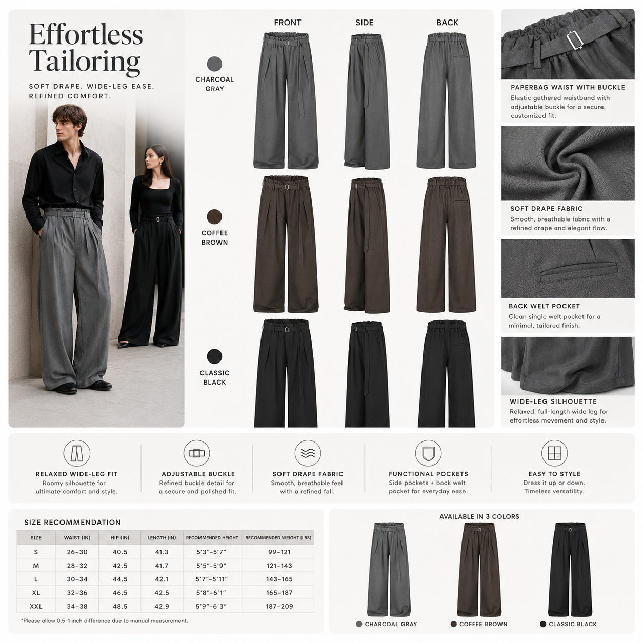 Belted Paperbag Wide-Leg Trousers - C992-back.png