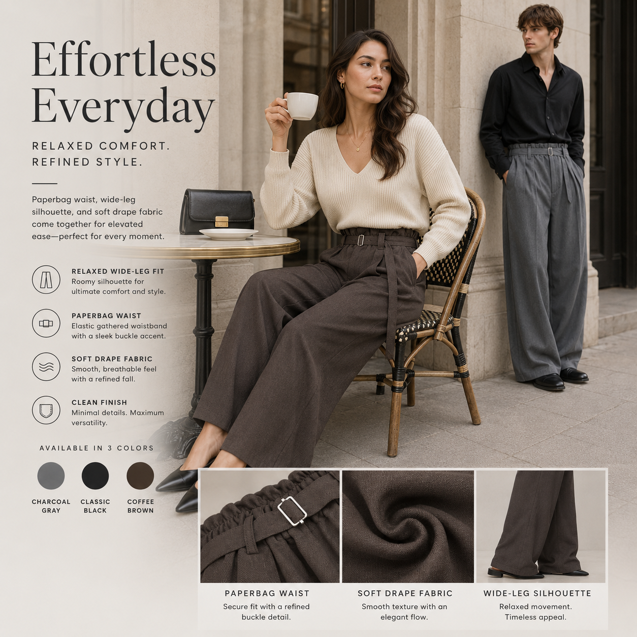 Belted Paperbag Wide-Leg Trousers - C992-front.png