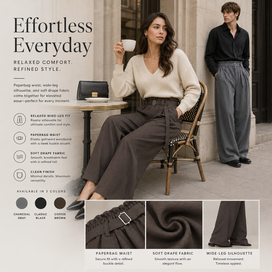 Belted Paperbag Wide-Leg Trousers - C992-front.png