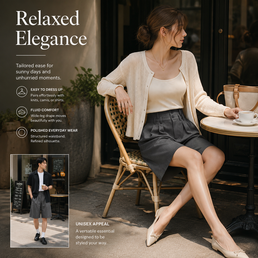Pleated Wide-Leg Tailored Bermuda Shorts - C993-front.png