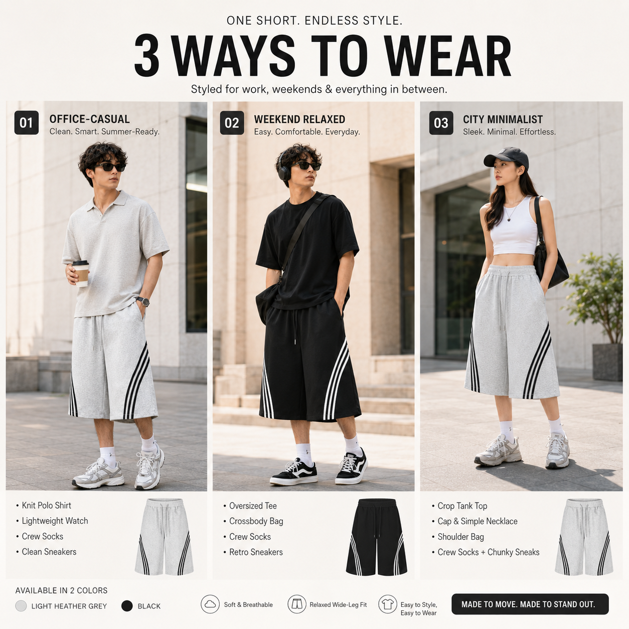 Triple-Stripe Wide-Leg Lounge Shorts - C995-detail-waist.png