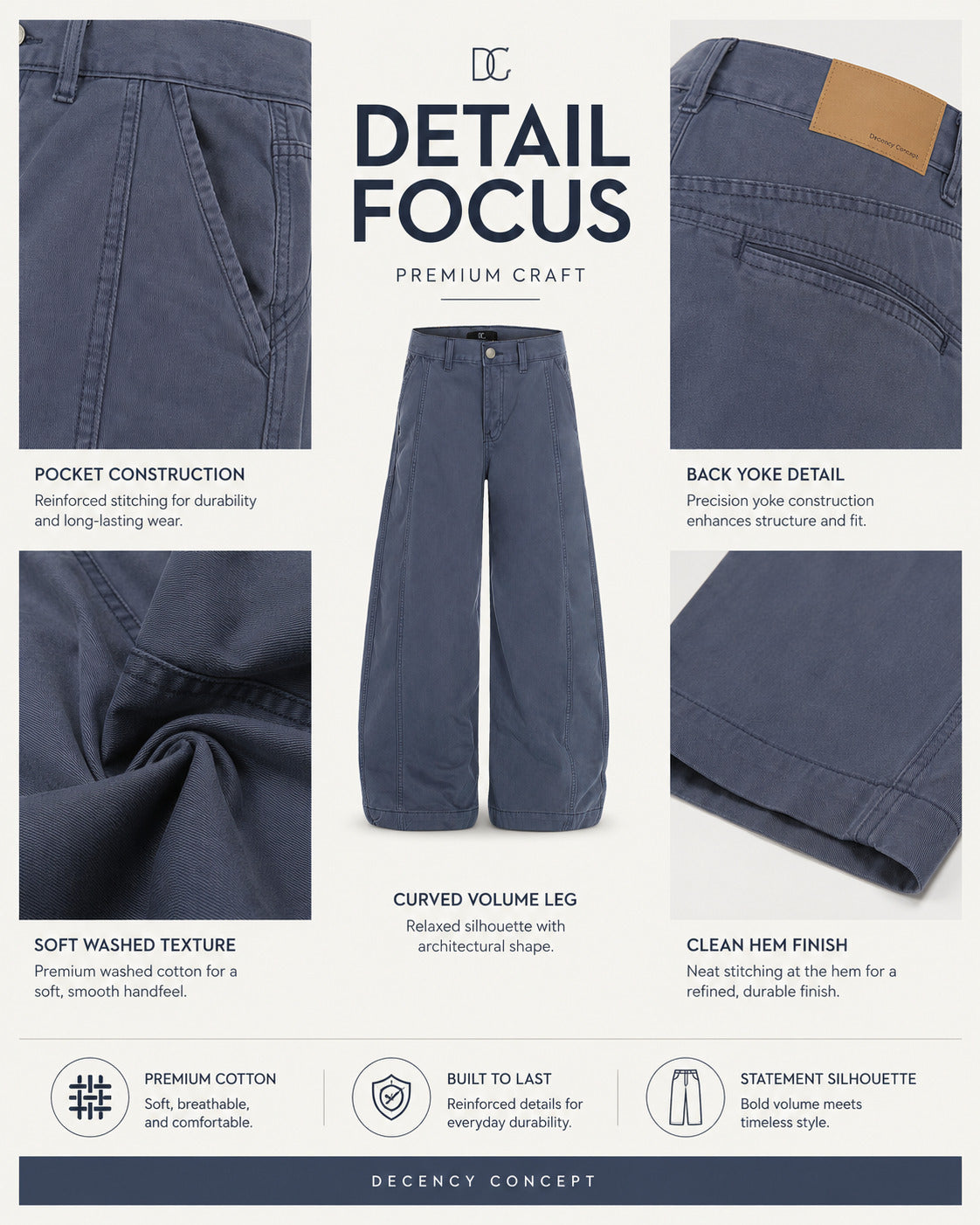 Vintage Blue Wide-Leg Balloon Jeans - F9061-detail-waist.jpg