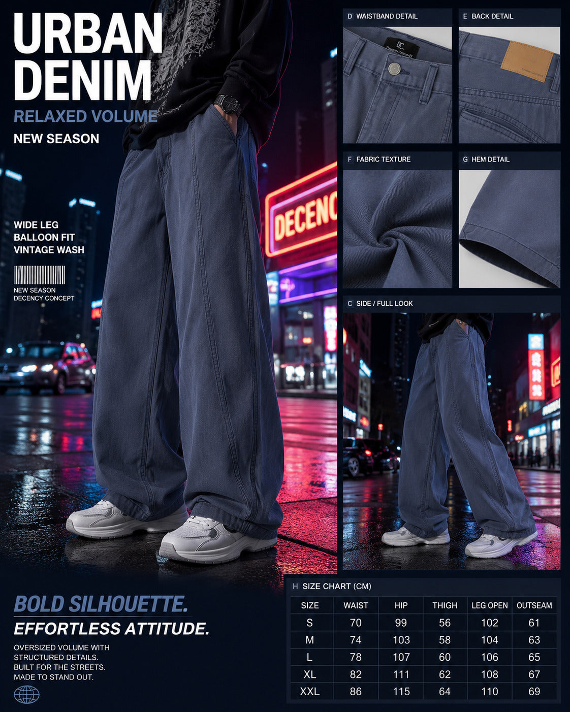 Vintage Blue Wide-Leg Balloon Jeans - F9061-side-human.jpg