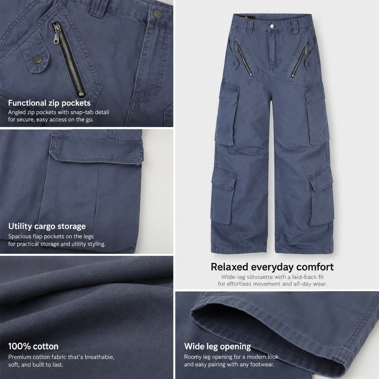 Multi-Zip Cargo Wide-Leg Pants - F9063-detail-waist.png