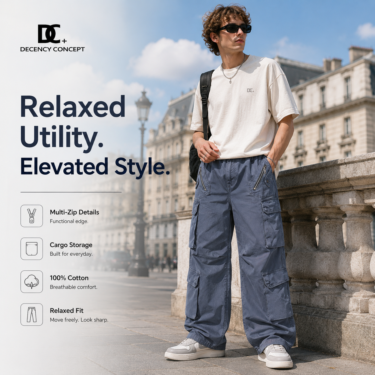 Multi-Zip Cargo Wide-Leg Pants - F9063-front-human.png