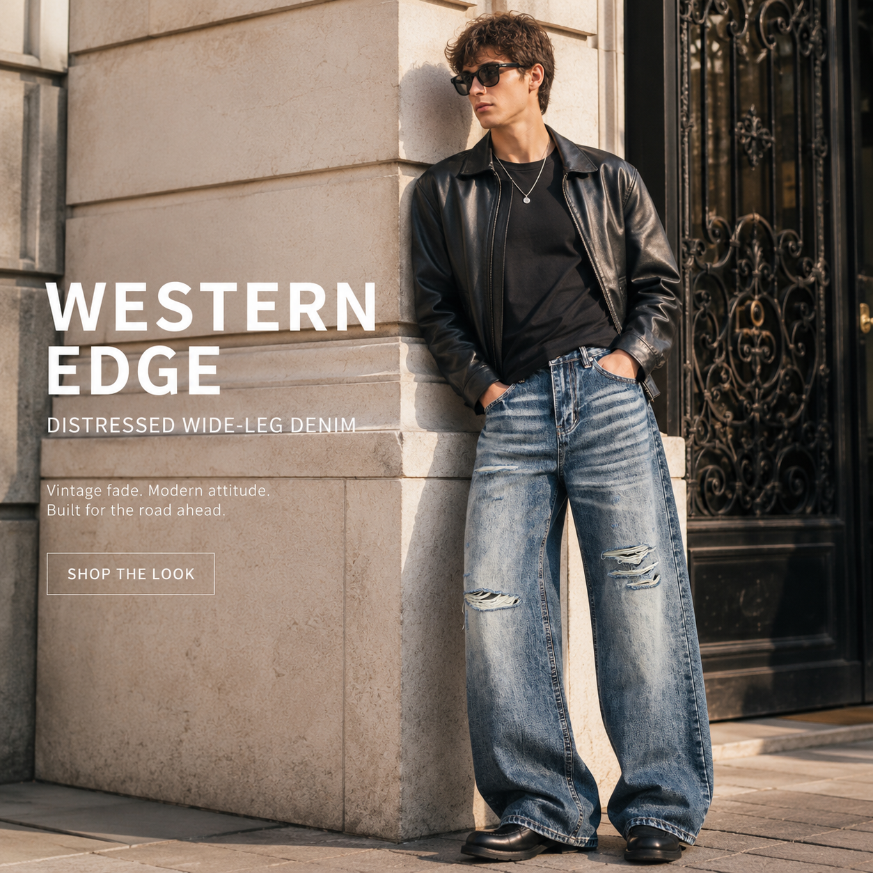 Washed Blue Distressed Wide-Leg Jeans - G60002-main-human.png