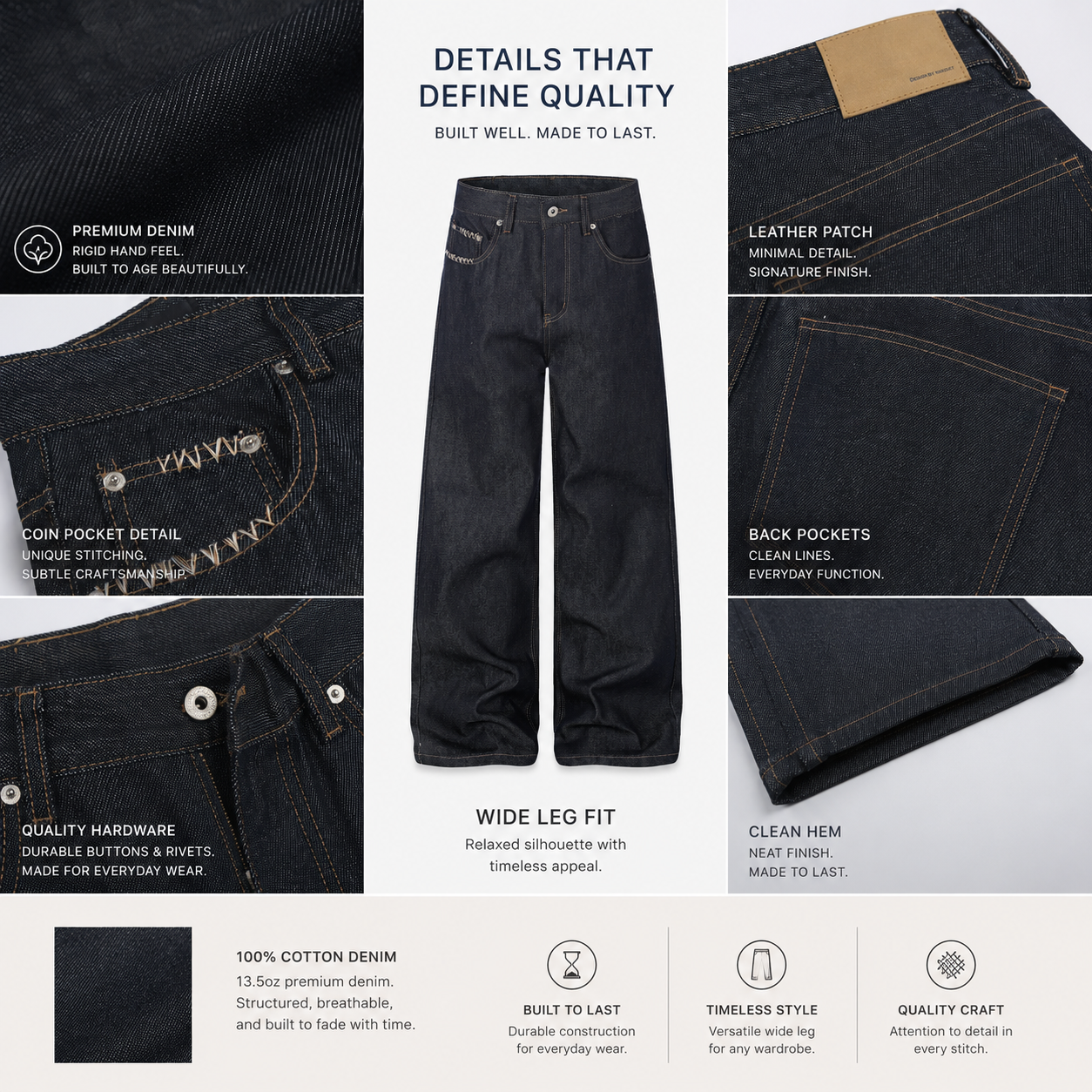Dark Indigo Embroidered Wide-Leg Jeans - G60005-detail-waist.png