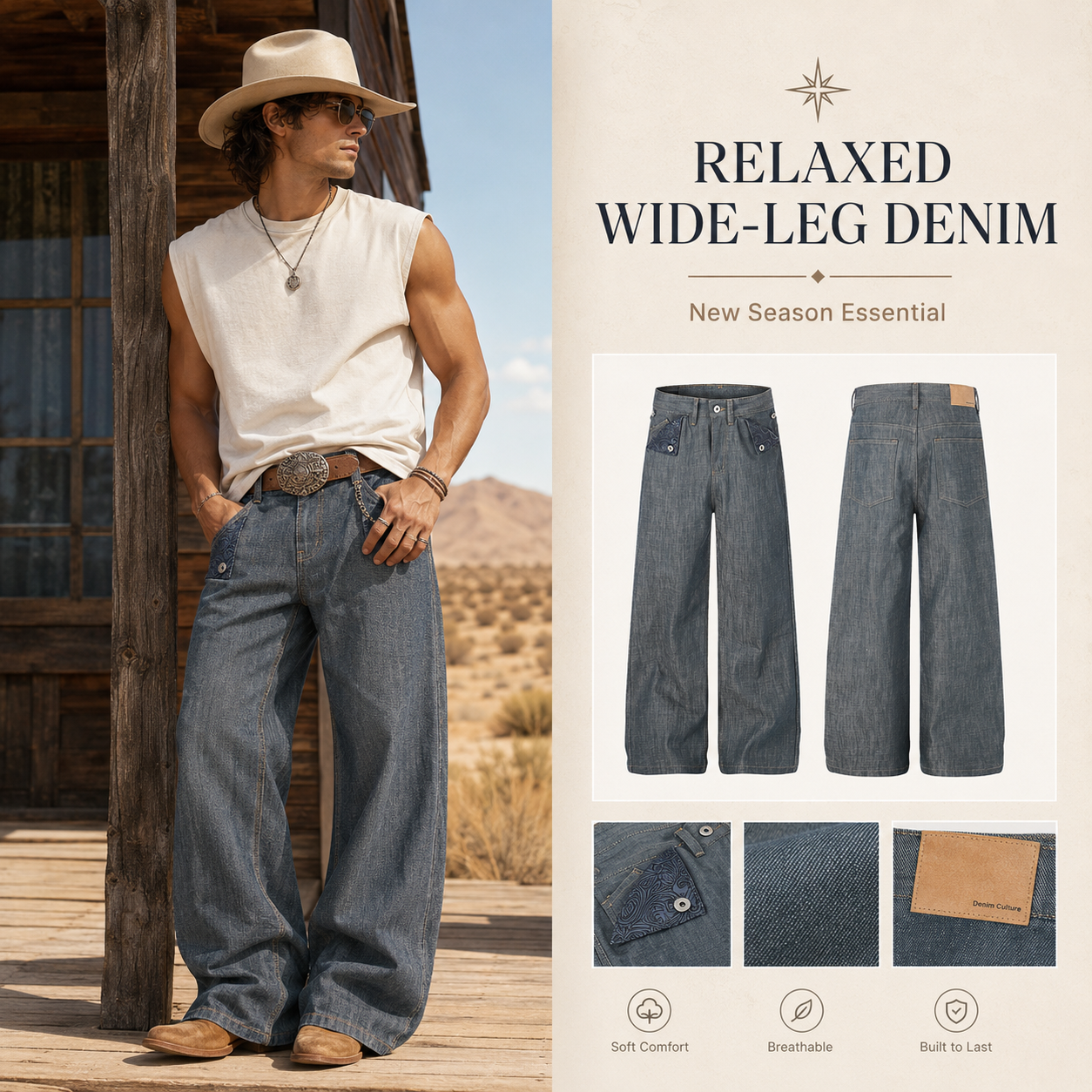 Asymmetric Button Washed Wide-Leg Jeans - G60006-detail-pocket.png