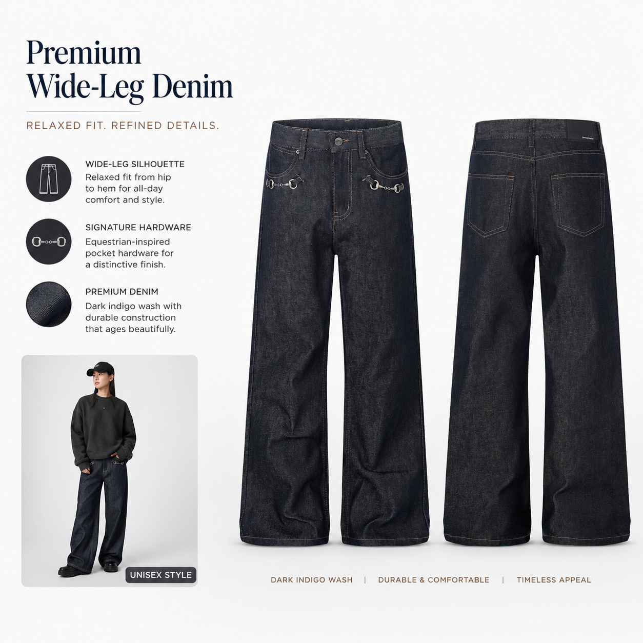 Metal-Hardware Dark Indigo Wide-Leg Jeans - G60009-detail-fabric.png