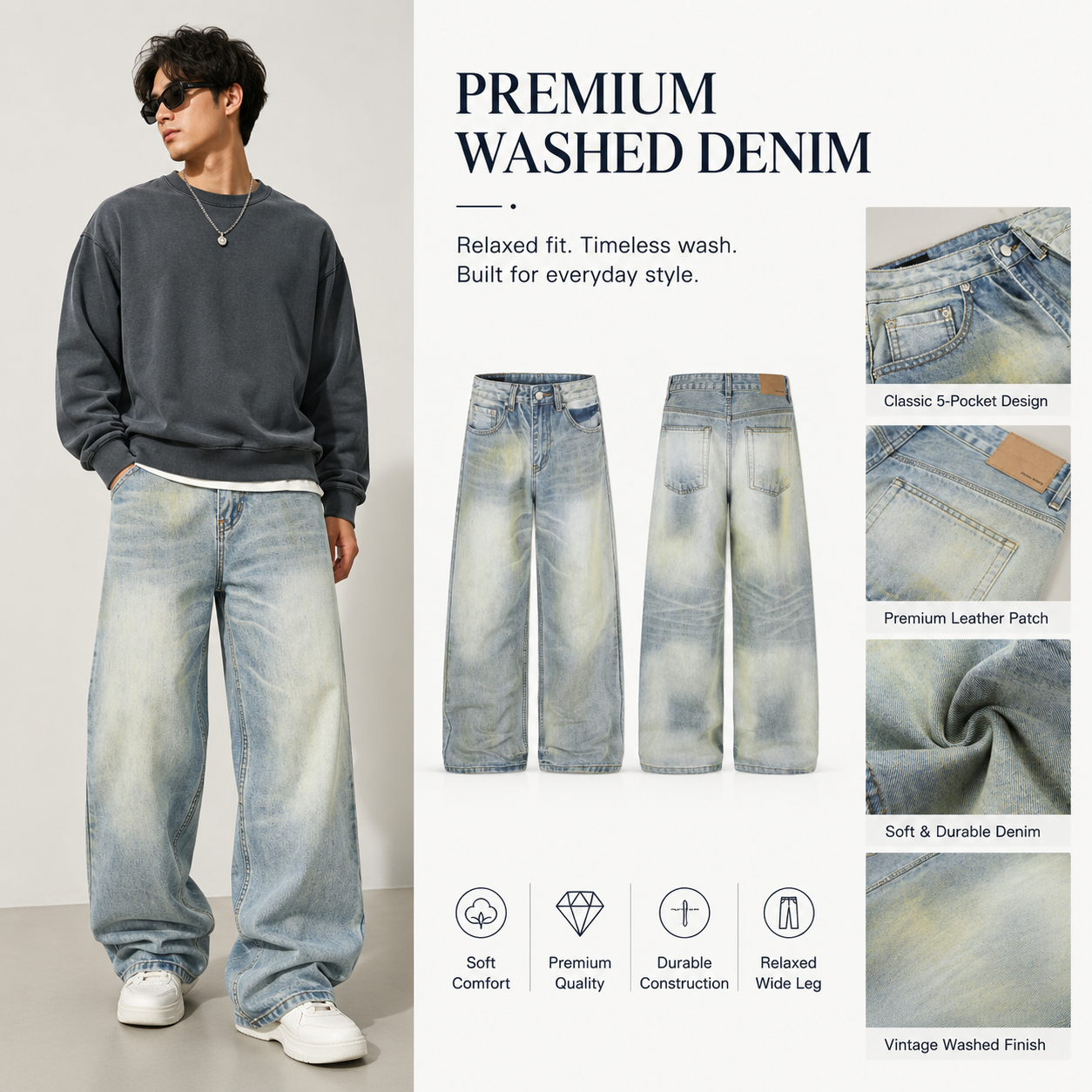 Faded Light-Wash Wide-Leg Jeans - G60011-detail-fabric.png