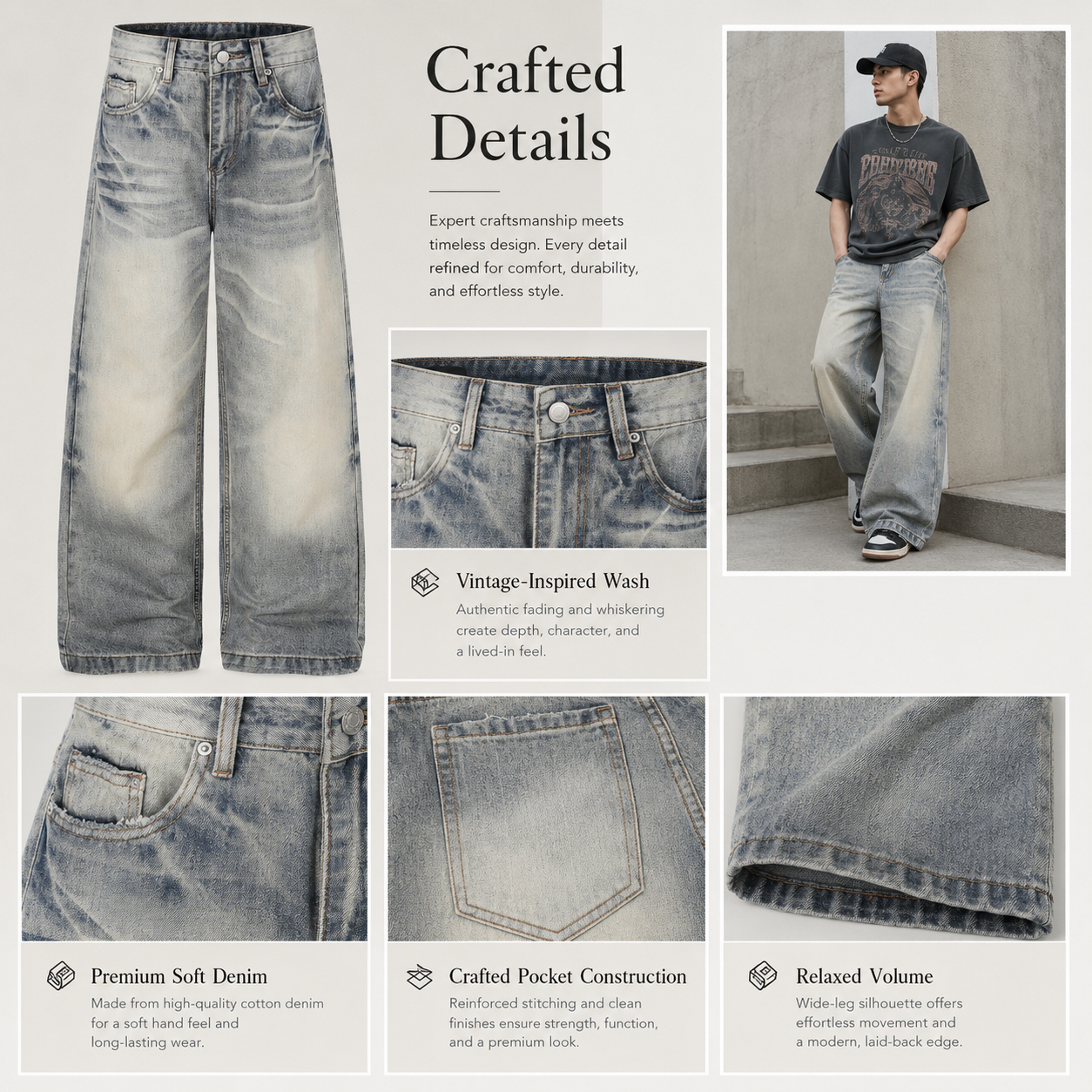 Washed Blue Wide-Leg Denim Pants - G60012-detail-waist.png