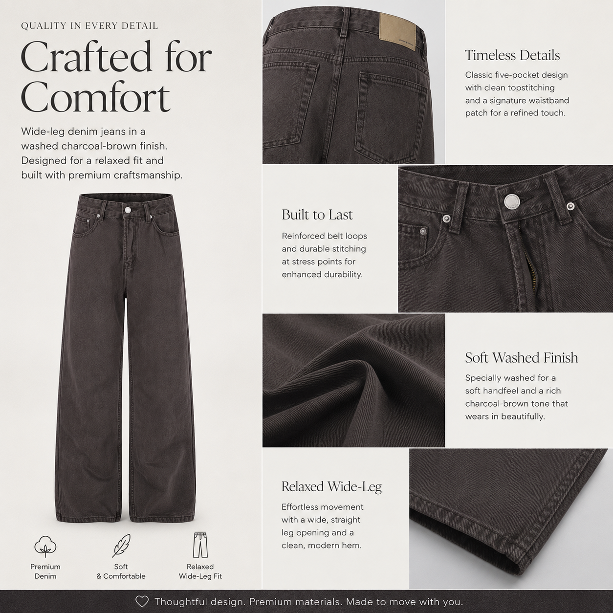 Washed Charcoal-Brown Wide-Leg Jeans - G60016-detail-fabric.png