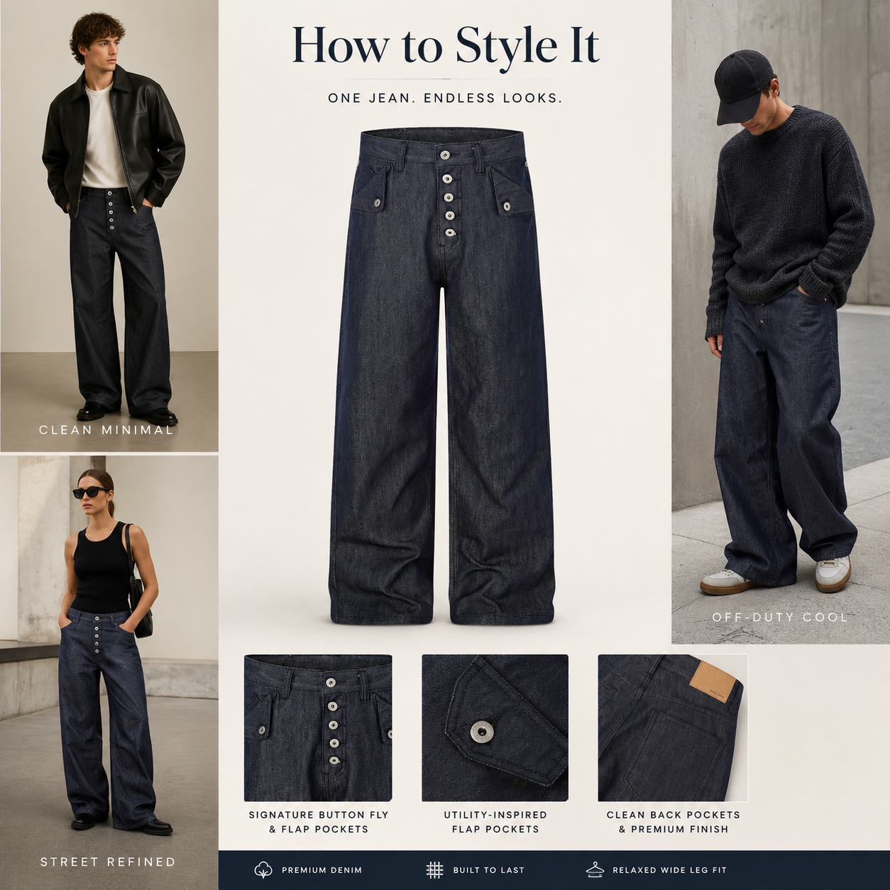 Raw Indigo Button-Fly Wide-Leg Jeans - G60017-detail-fabric.png
